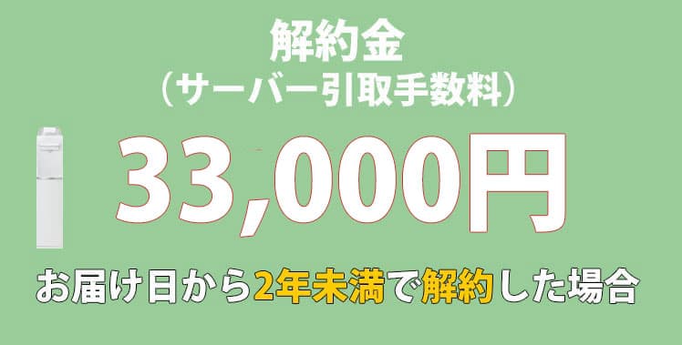 ハミングウォーターの解約金
